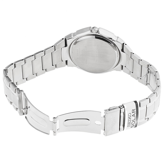 Seiko SNE085P1 zegarek męski klasyczny Solar bransoleta - miniatura 5