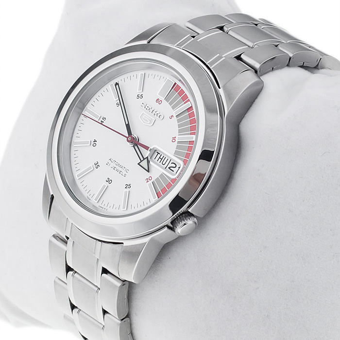 zegarek Seiko SNKK25K1 srebrny Automatic - miniatura 2