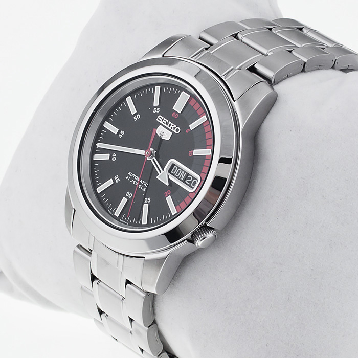 zegarek Seiko SNKK31K1 srebrny Automatic - miniatura 2