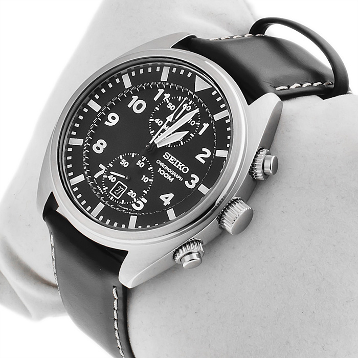 zegarek Seiko SNN231P2 srebrny Chronograph - miniatura 2