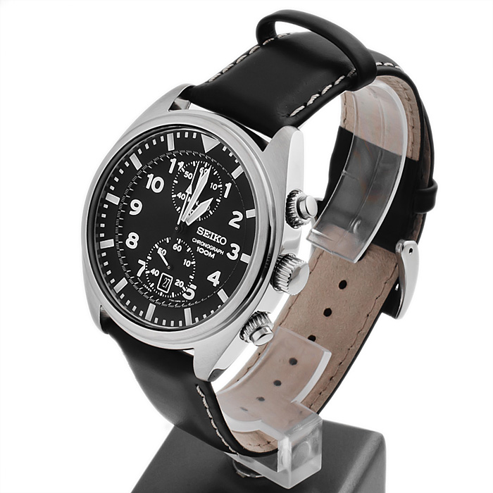 Seiko SNN231P2 Chronograph zegarek męski sportowy mineralne utwardzane - miniatura 3