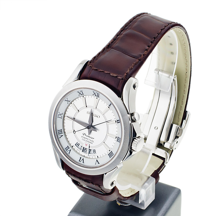 Seiko SNQ105P1 Premier zegarek męski klasyczny szafirowe - miniatura 3