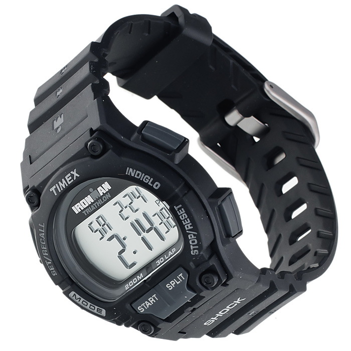 Timex T5K196 Ironman Triathlon Shock Resistant Ironman sportowy zegarek czarny - miniatura 6
