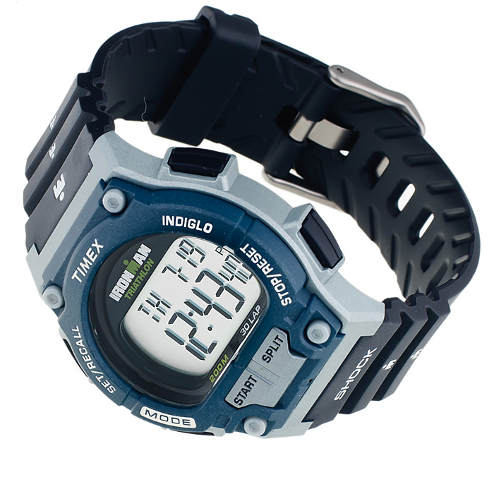Timex T5K197 Ironman Triathlon Shock Resistant Ironman sportowy zegarek srebrny - miniatura 6
