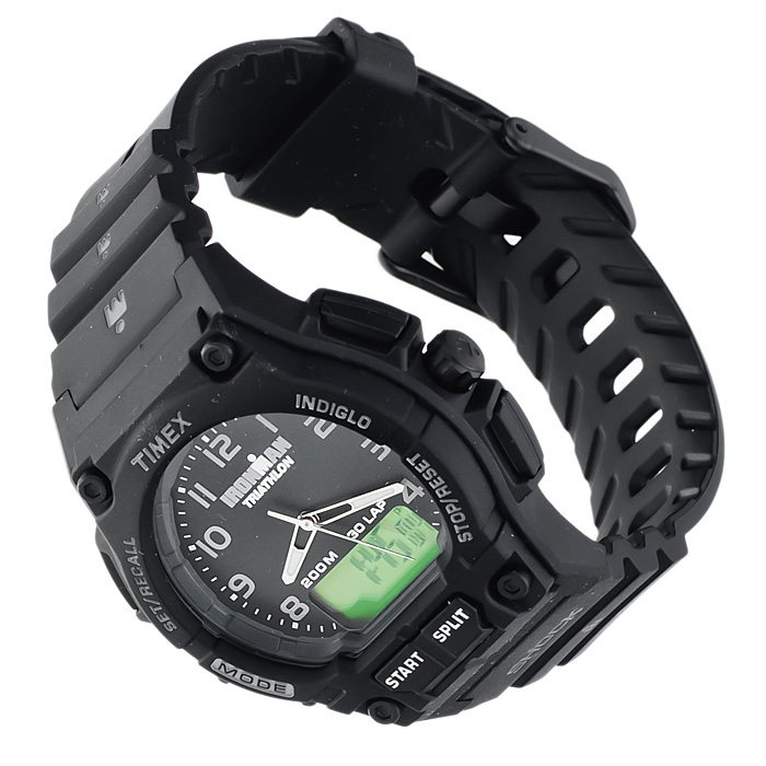Timex T5K202 Ironman Triathlon Shock Resistant Ironman sportowy zegarek czarny - miniatura 6