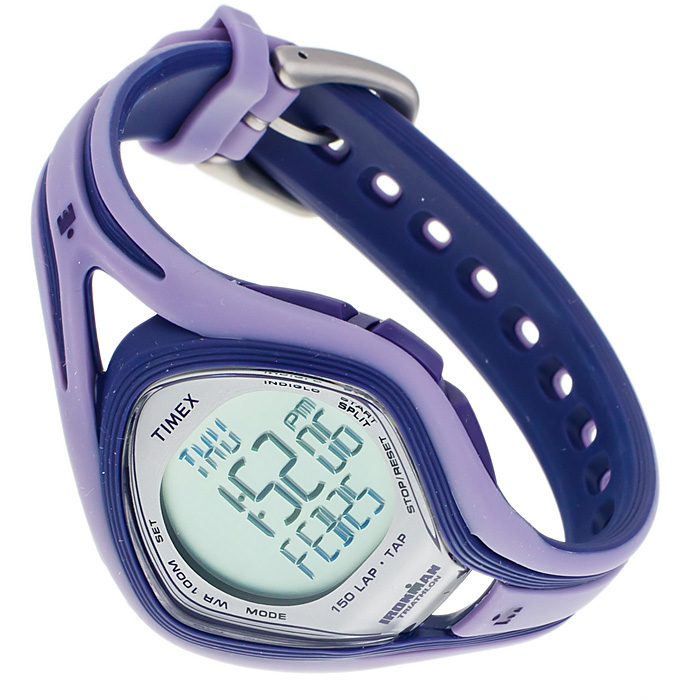 Timex T5K259 Ironman Triathlon Ironman sportowy zegarek fioletowy - miniatura 4