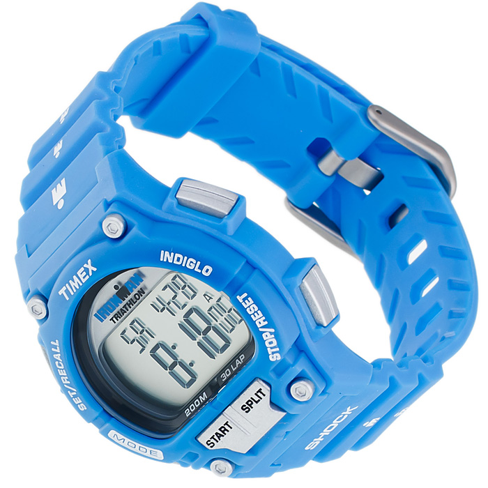 Timex T5K433 Ironman Triathlon Shock Resistant Ironman sportowy zegarek niebieski - miniatura 4