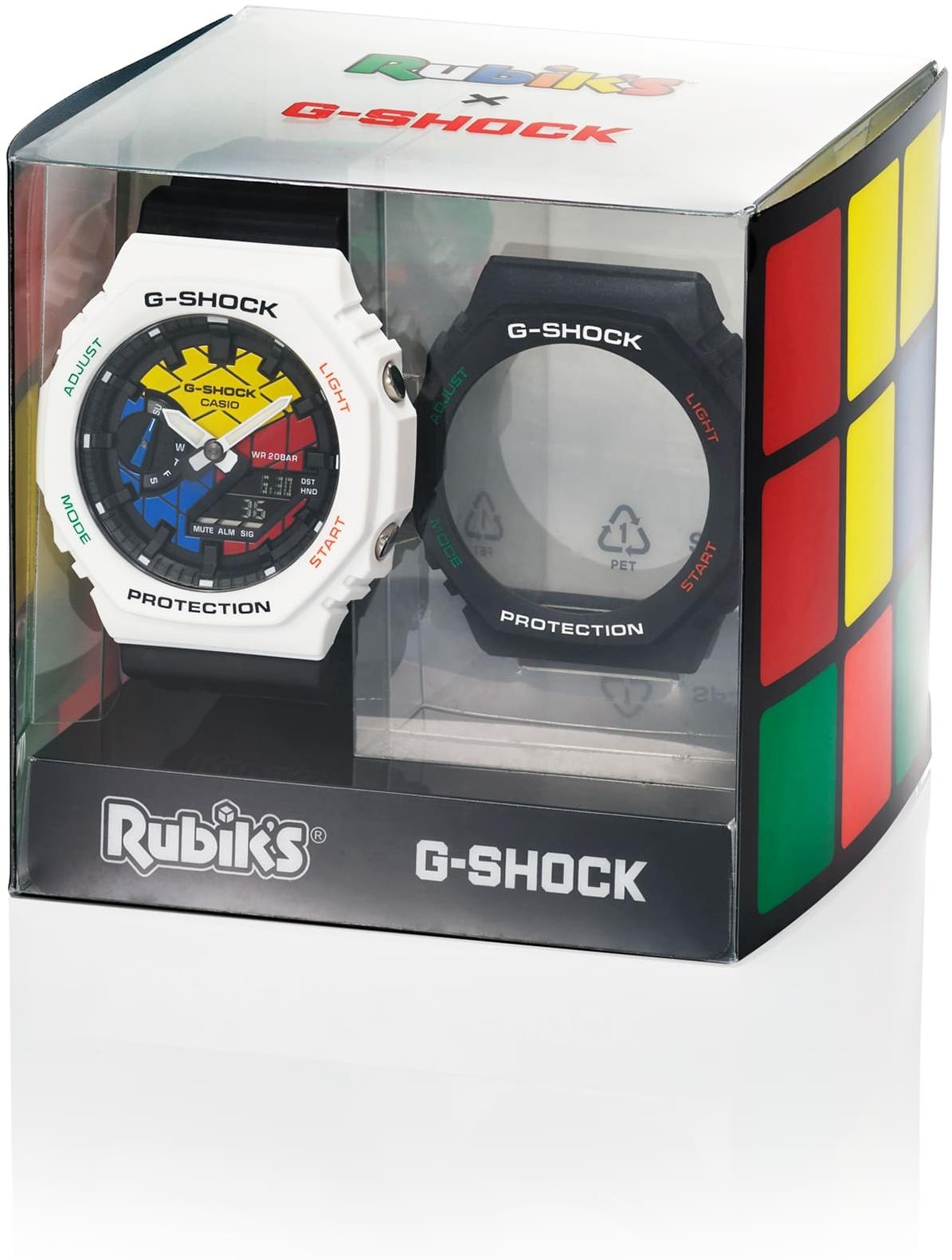 Zegarek G-SHOCK Casio Octagon G-SHOCK X RUBIK'S Edition "CasiOak" Carbon Core Guard męski