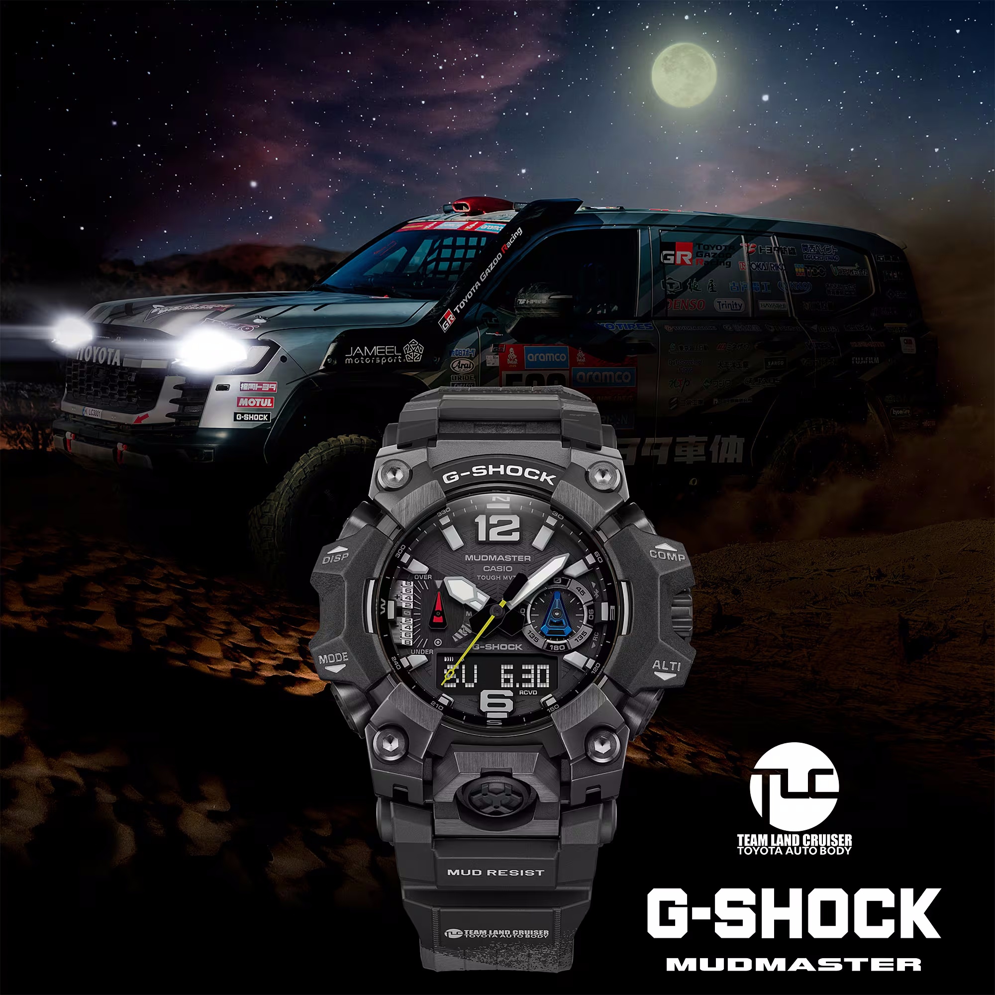 Zegarek G-SHOCK Casio Mudmaster Team Land Cruiser Toyota Auto Body męski