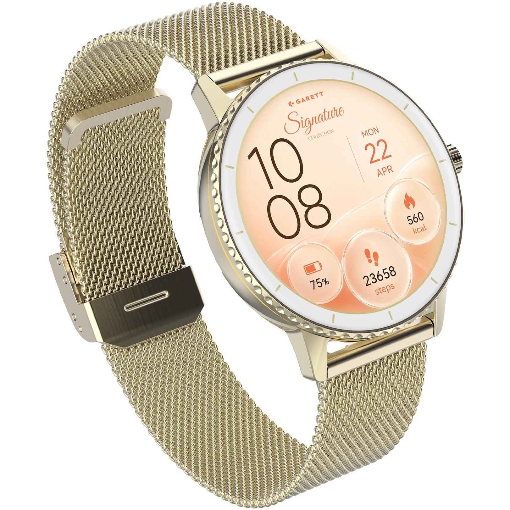 Smartwatch Garett Signature Grace Złoty Mesh - miniatura 3