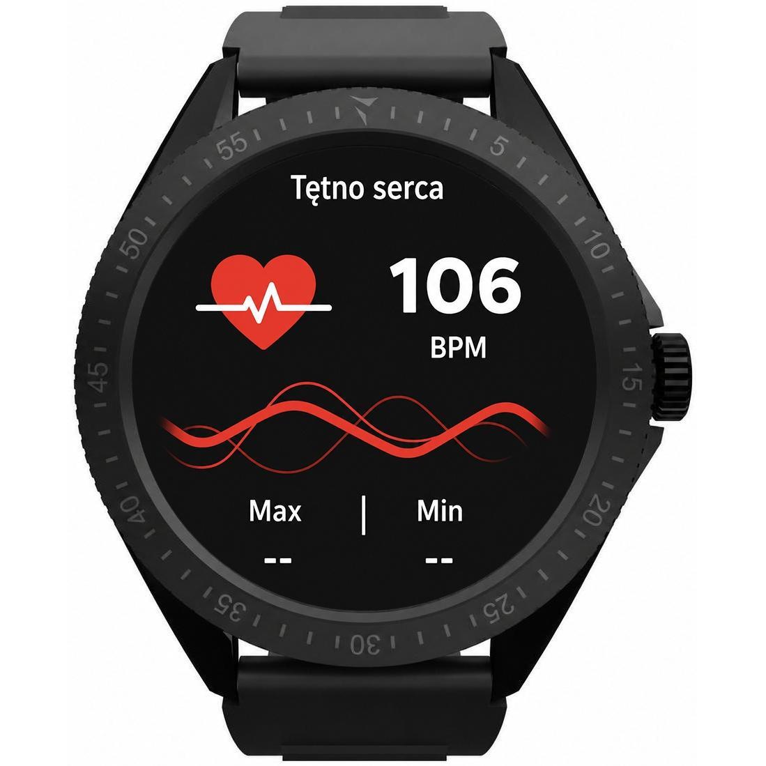 Smartwatch Techmade Rocks 2.0 Czarny zestaw z Grafitowym Wymiennym Bezelem - miniatura 6