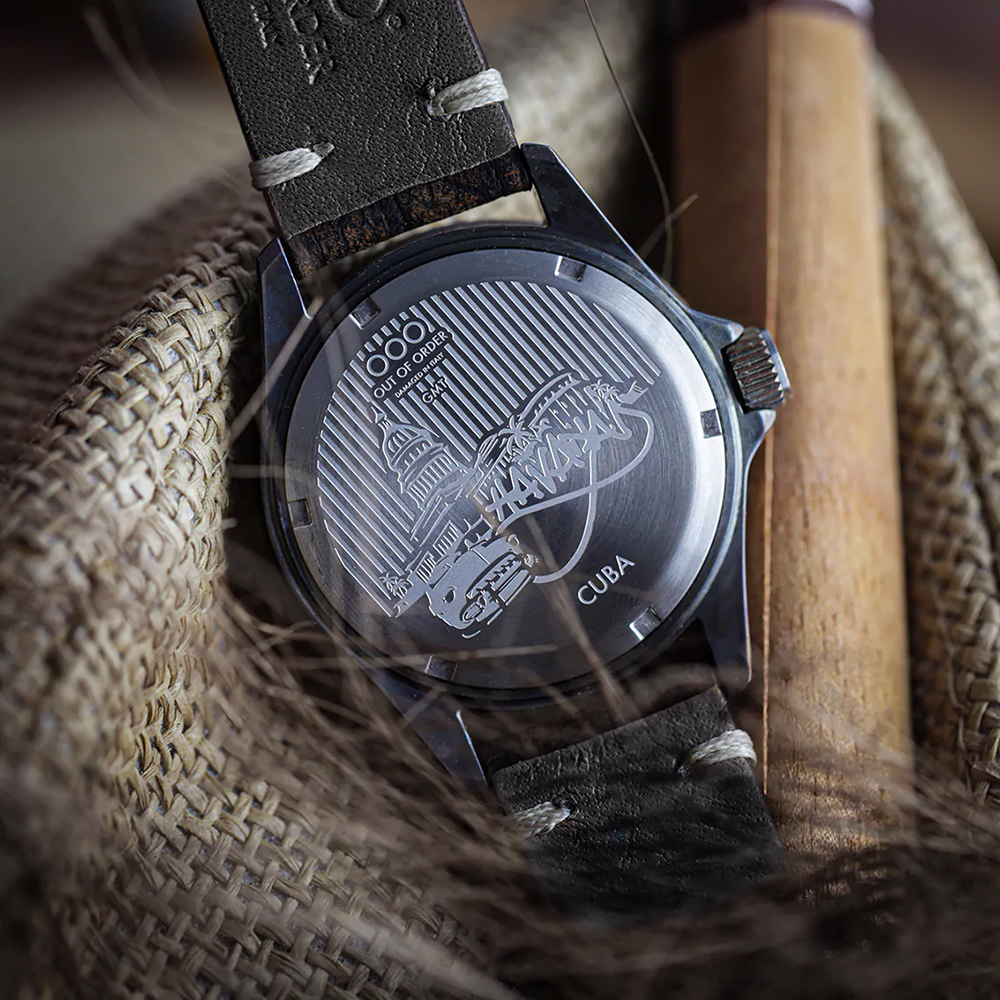 001-19.HA męski zegarek Swiss GMT pasek - miniatura 4
