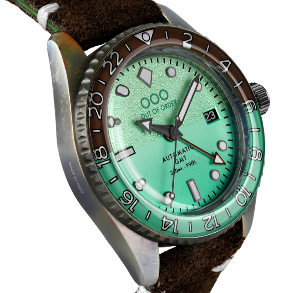 001-25AE Shaker Automatic GMT klasyczny zegarek szary - miniatura 5
