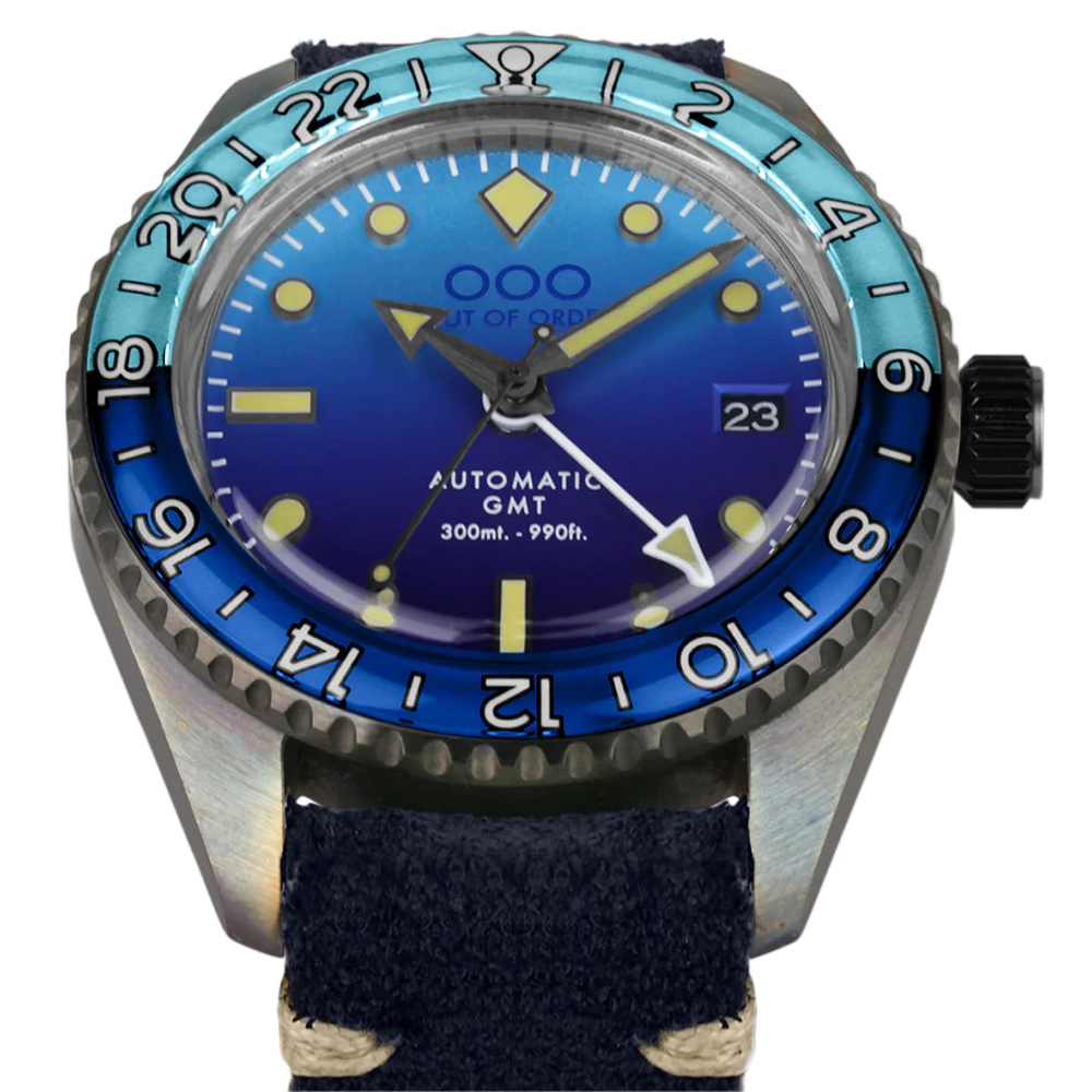 001-25BB męski zegarek Shaker Automatic GMT pasek - miniatura 3
