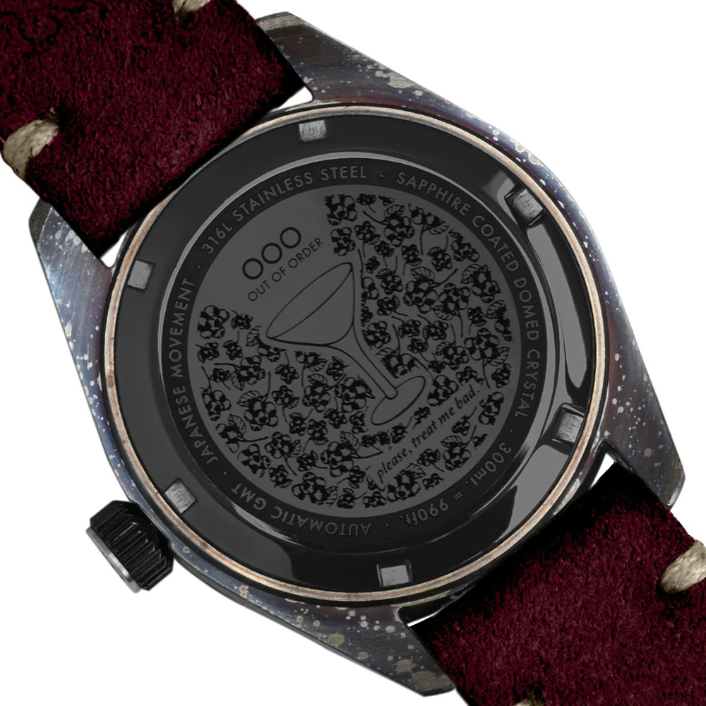 001-25COS zegarek szary klasyczny Shaker Automatic GMT pasek - miniatura 6