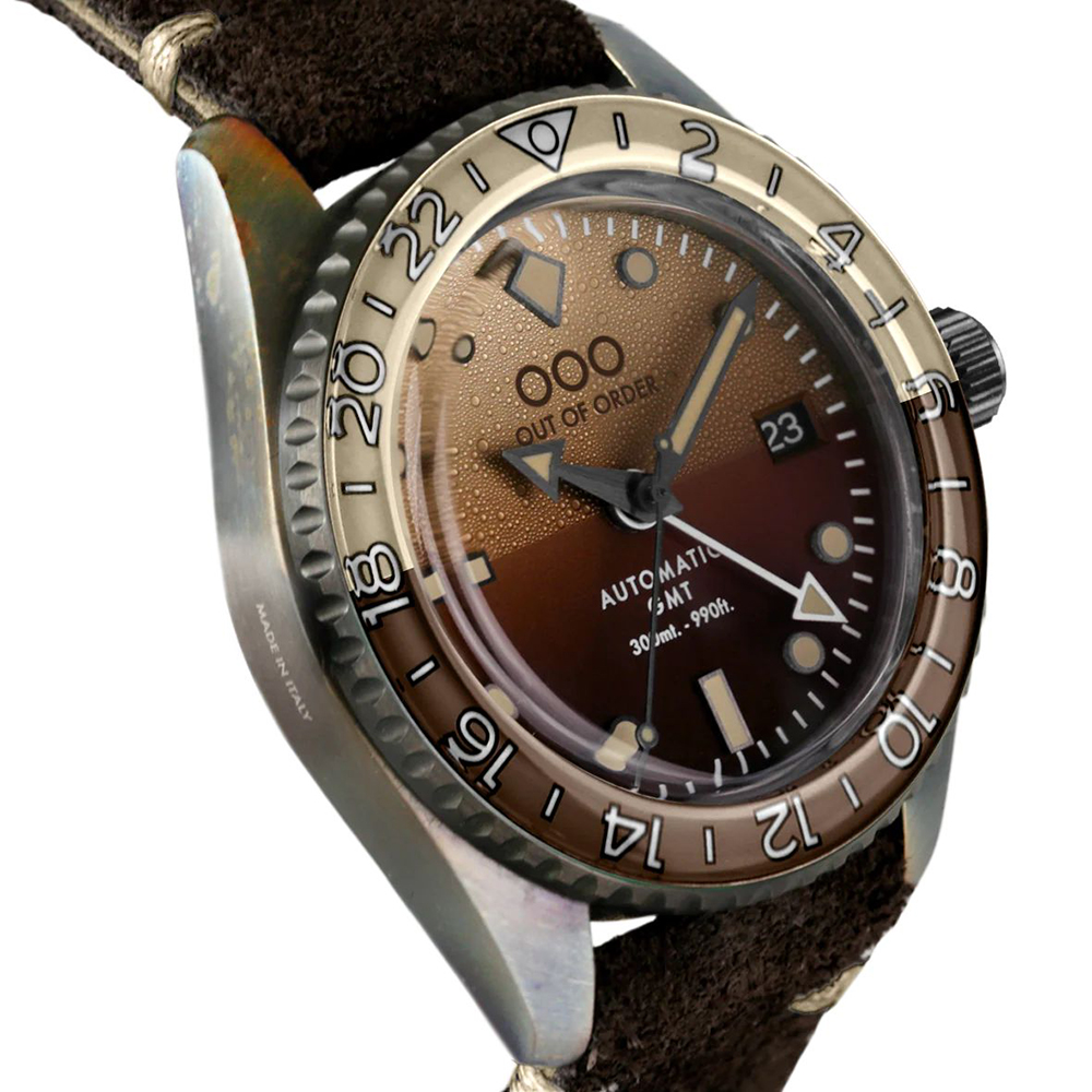 001-25IC zegarek szary klasyczny Shaker Automatic GMT pasek - miniatura 5