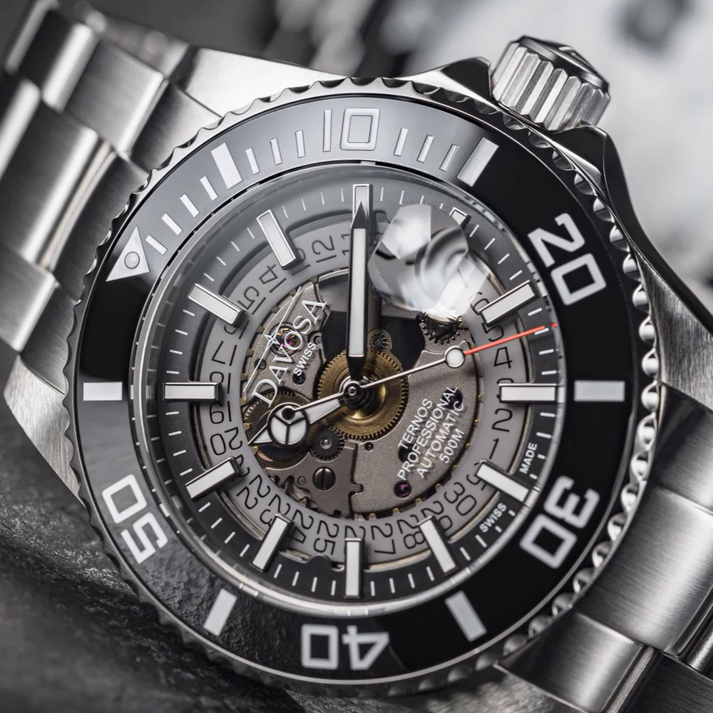 16153550 zegarek srebrny klasyczny Diving bransoleta - miniatura 5