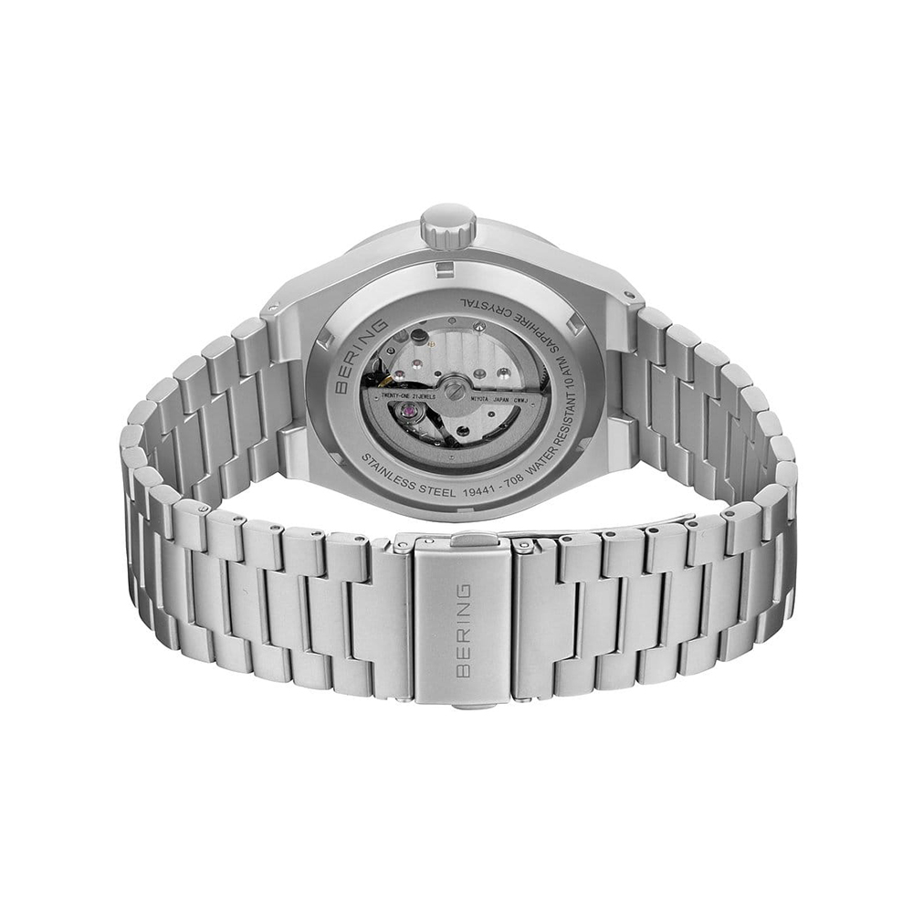 19441-708 zegarek szary klasyczny Automatic bransoleta - miniatura 4