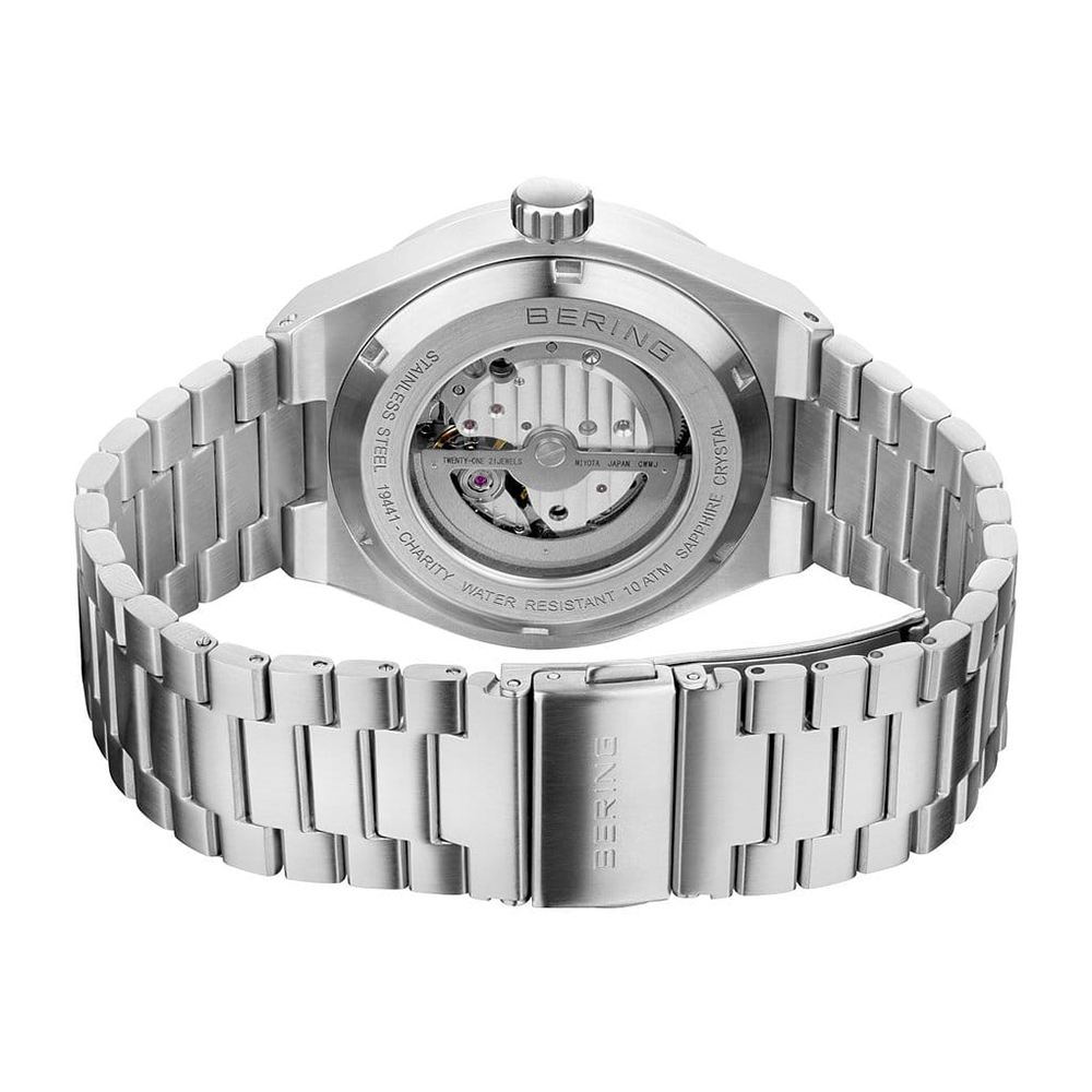 19441-Charity zegarek srebrny klasyczny Automatic bransoleta - miniatura 4