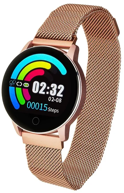 Garett 5903246286328 Damskie Smartwatch Garett Lady Bella różowy stalowy - zdjęcie 1