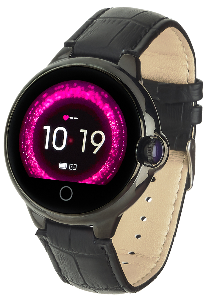 Garett Smartwatch Garett Women Karen RT czarny skórzany 5903246286441