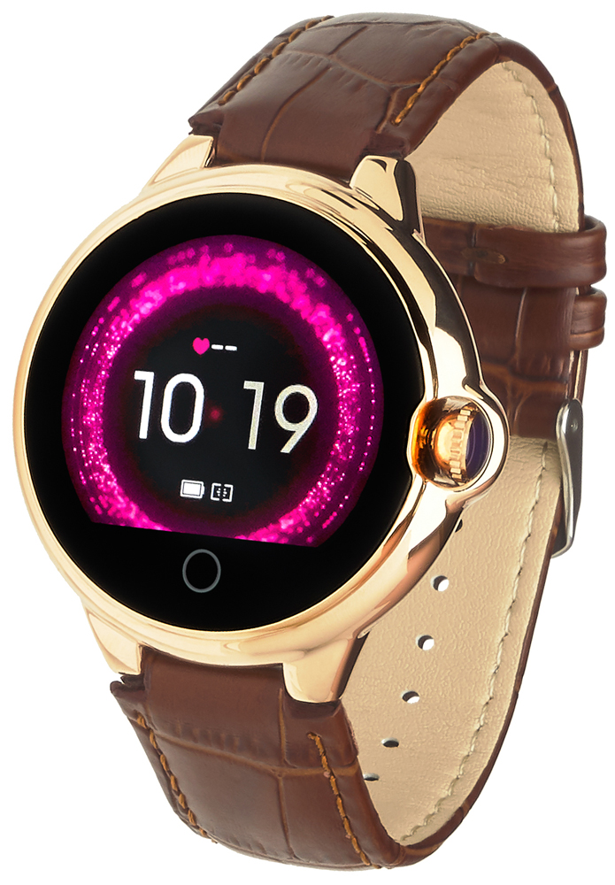 Garett Smartwatch Garett Women Karen RT brązowy skórzany 5903246286465
