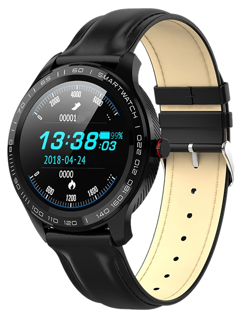 Garett Smartwatch Garett Men 3S RT czarny skórzany 5903246286984