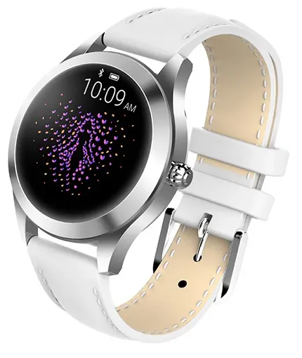 Garett 5903246287257 Damskie Smartwatch Garett Women Naomi RT biały skórzany - zdjęcie 1