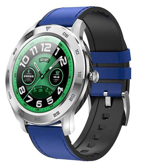 Garett 5903246287301 Męskie Smartwatch Garett GT22S RT niebieski skórzany