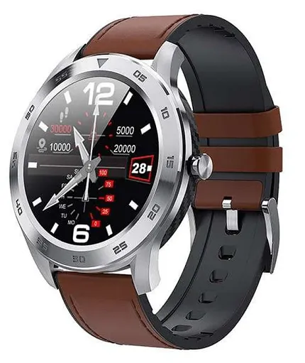 Garett 5903246287318 Męskie Smartwatch Garett GT22S RT jasny brąz skórzany