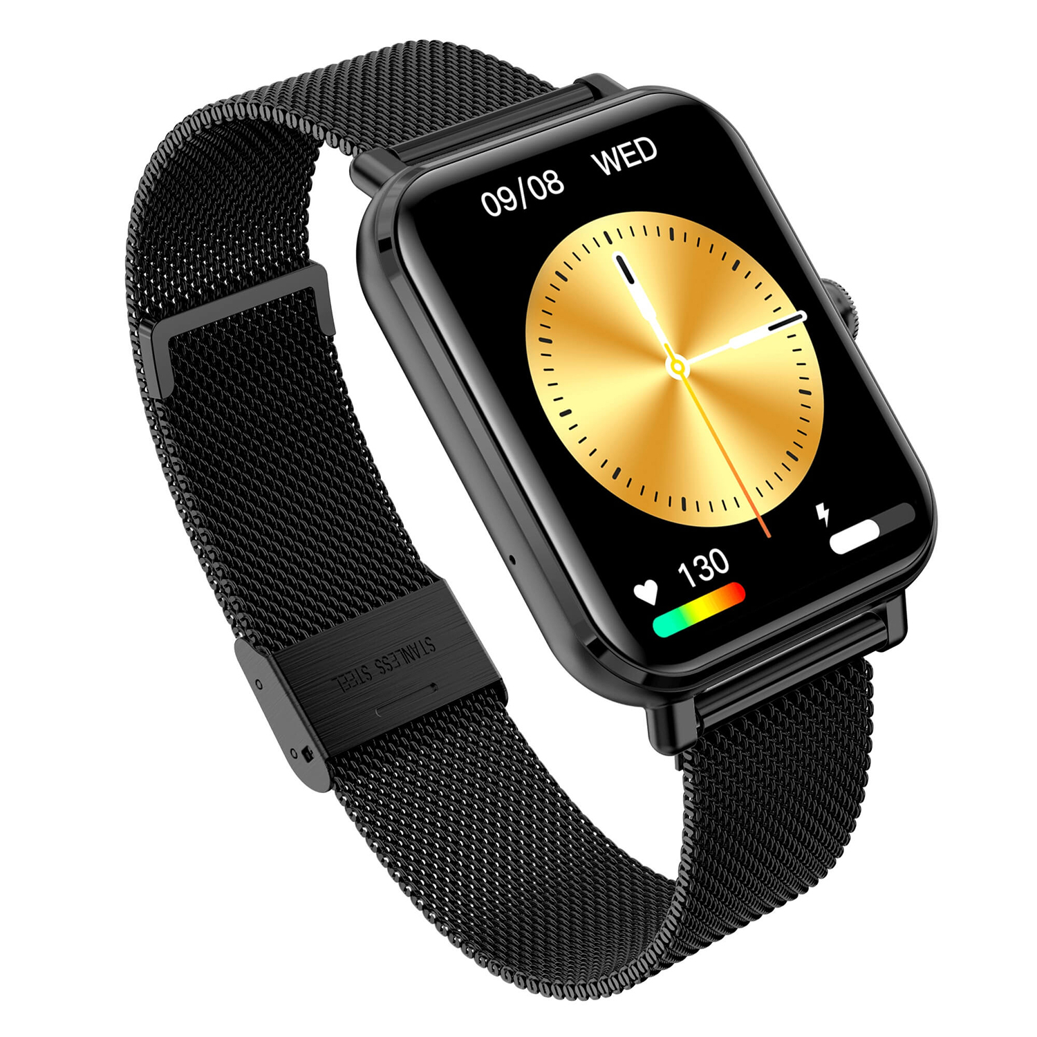 5904238484807 zegarek różowe złoto sportowy Smartwatch bransoleta - miniatura 5