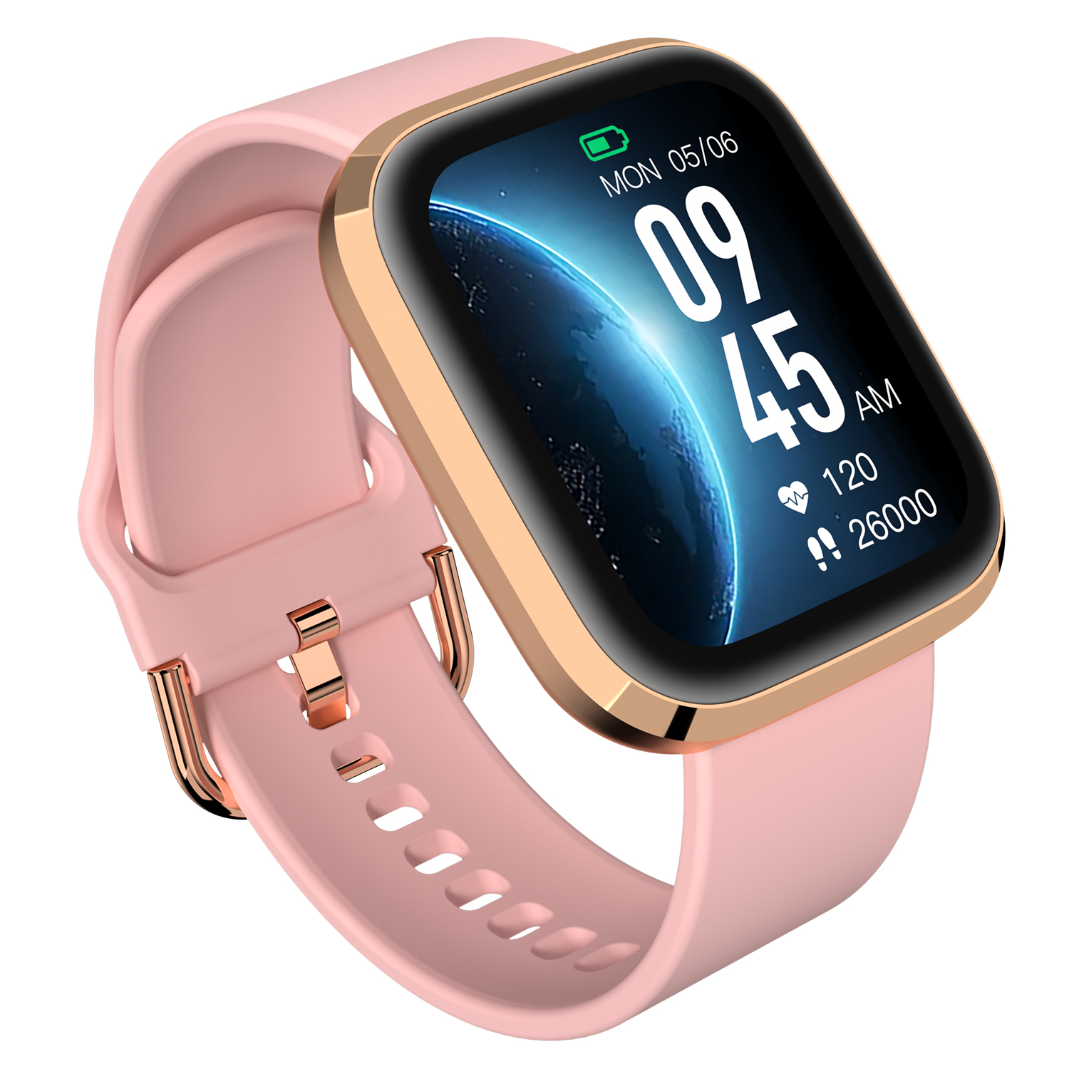 5904238484852 zegarek srebrny sportowy Smartwatch pasek