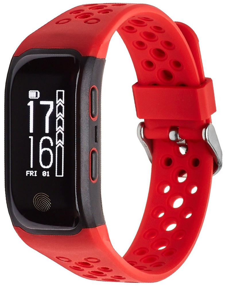 Garett 5906874848760 Smartbandy - Opaski sportowe Smartband Opaska Sportowa Garett FIT 20 GPS Czerwony