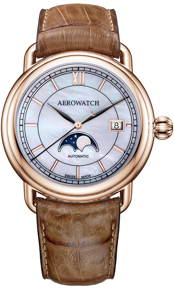 Aerowatch 1942 MOON PHASES 77983-RO02