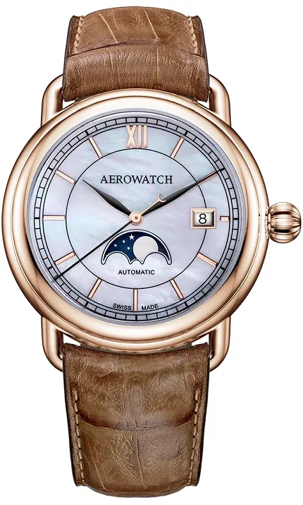 Aerowatch 77983-RO02 1942 1942 MOON PHASES - zdjęcie 1