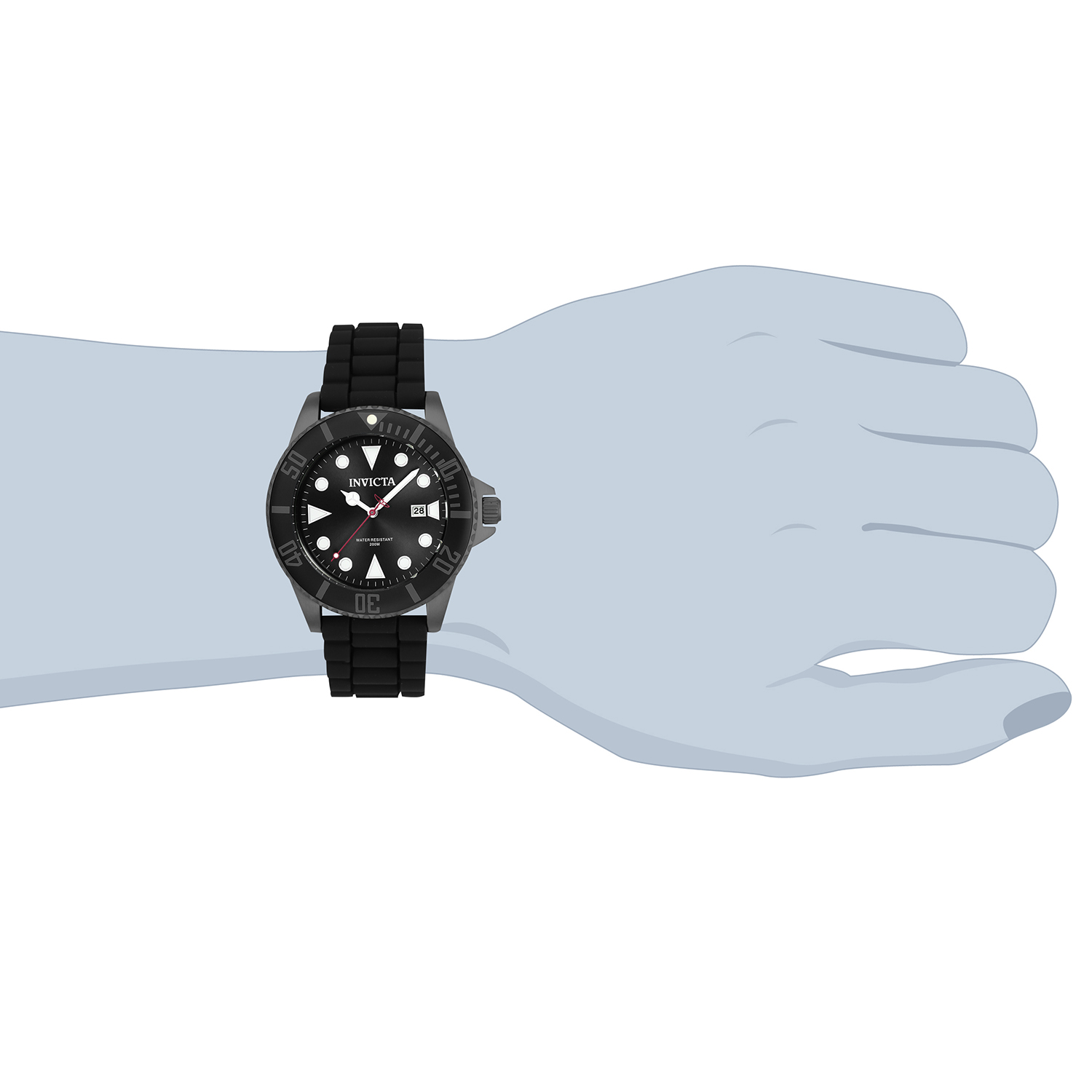 90305 Pro Diver sportowy zegarek czarny - miniatura 7