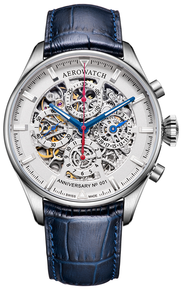 Aerowatch LES GRANDES CLASSIQUES ANNIVERSARY SKELETON AUTOMATIQUE A-61989-AA04-SQ
