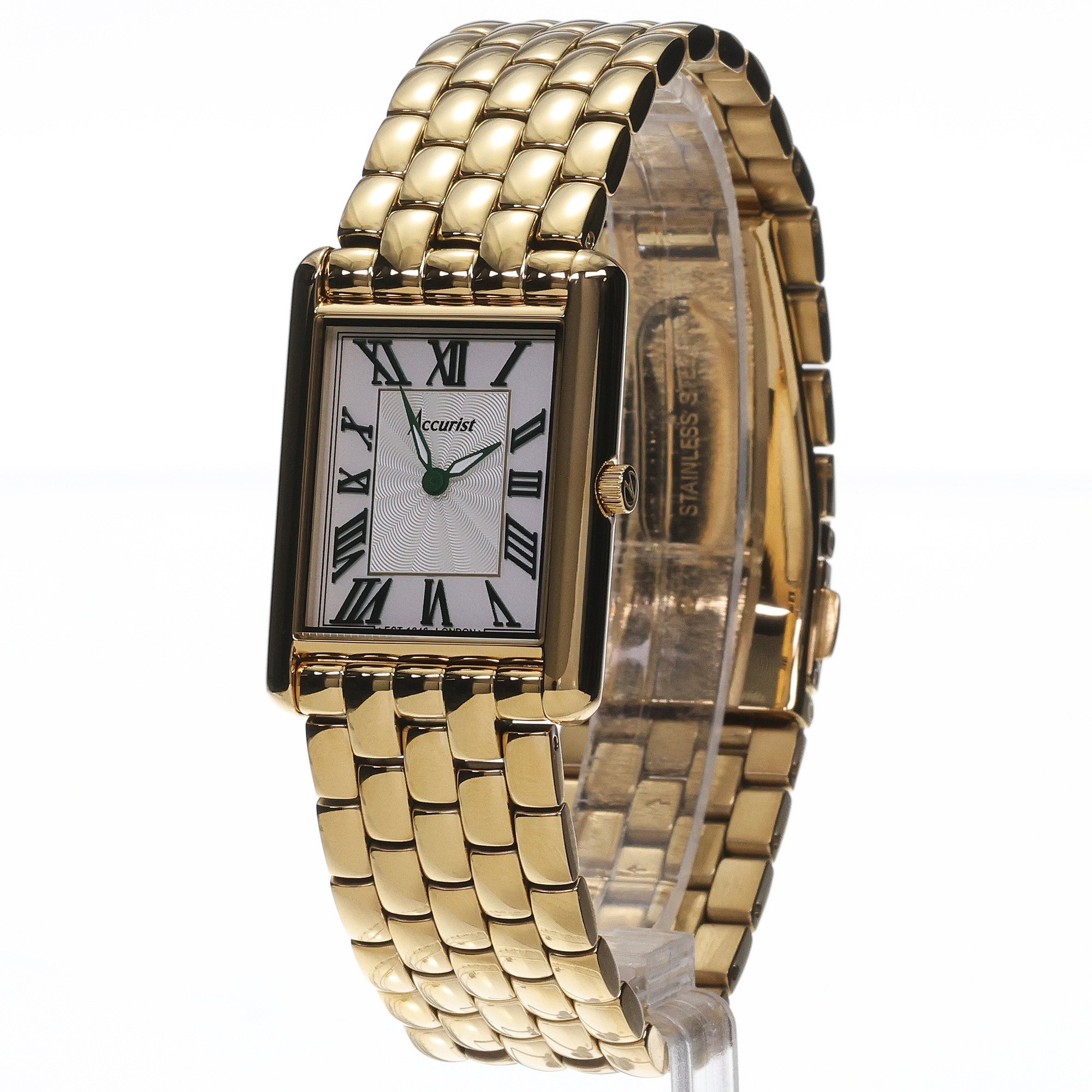 Accurist 71008 zegarek damski Rectangle złoty - miniatura 2