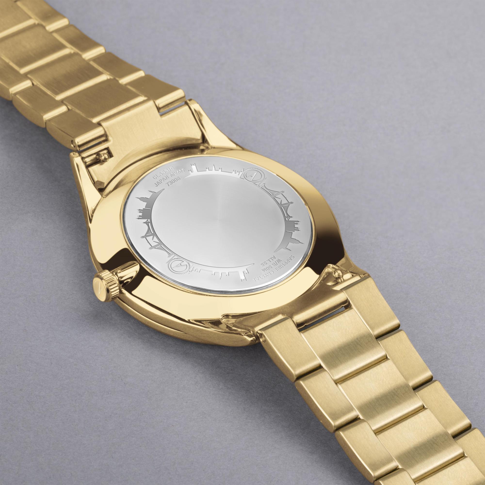 Accurist 73008 Classic 37mm - Silver Classic klasyczny zegarek złoty - miniatura 9