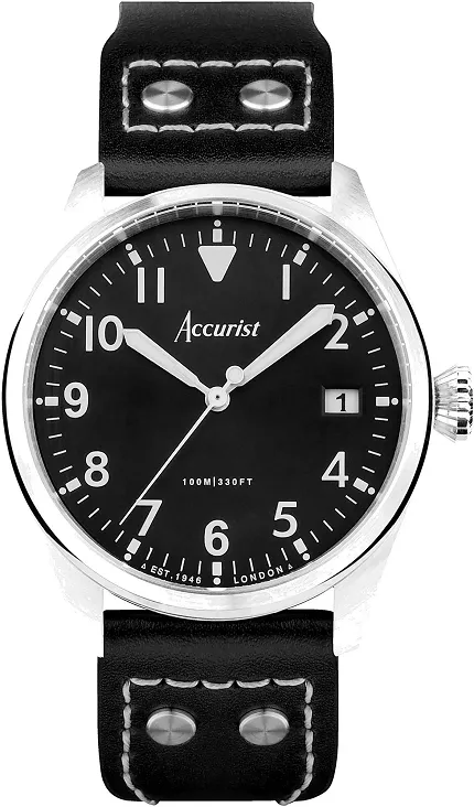 Accurist 76004 Aviation 41mm - Black - zdjęcie 1