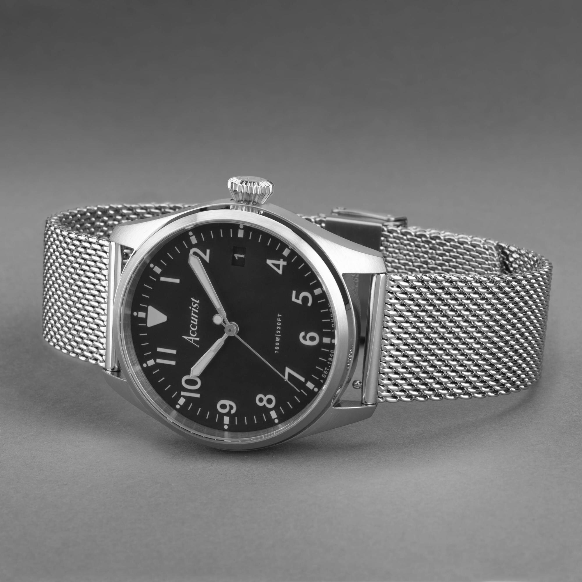 Accurist 76004X zegarek męski klasyczny Aviation bransoleta - miniatura 10