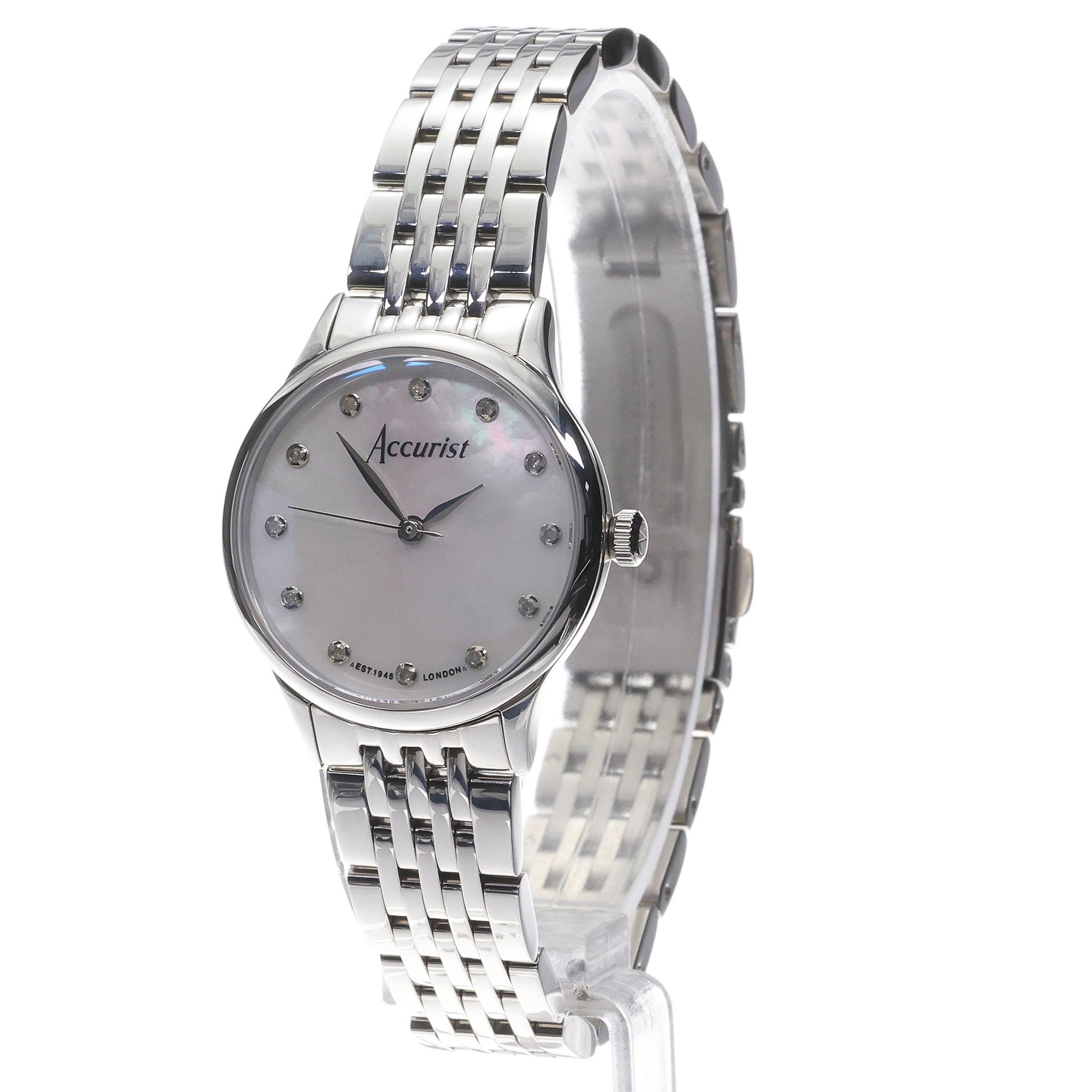 Accurist 77000 zegarek damski Dress srebrny - miniatura 2