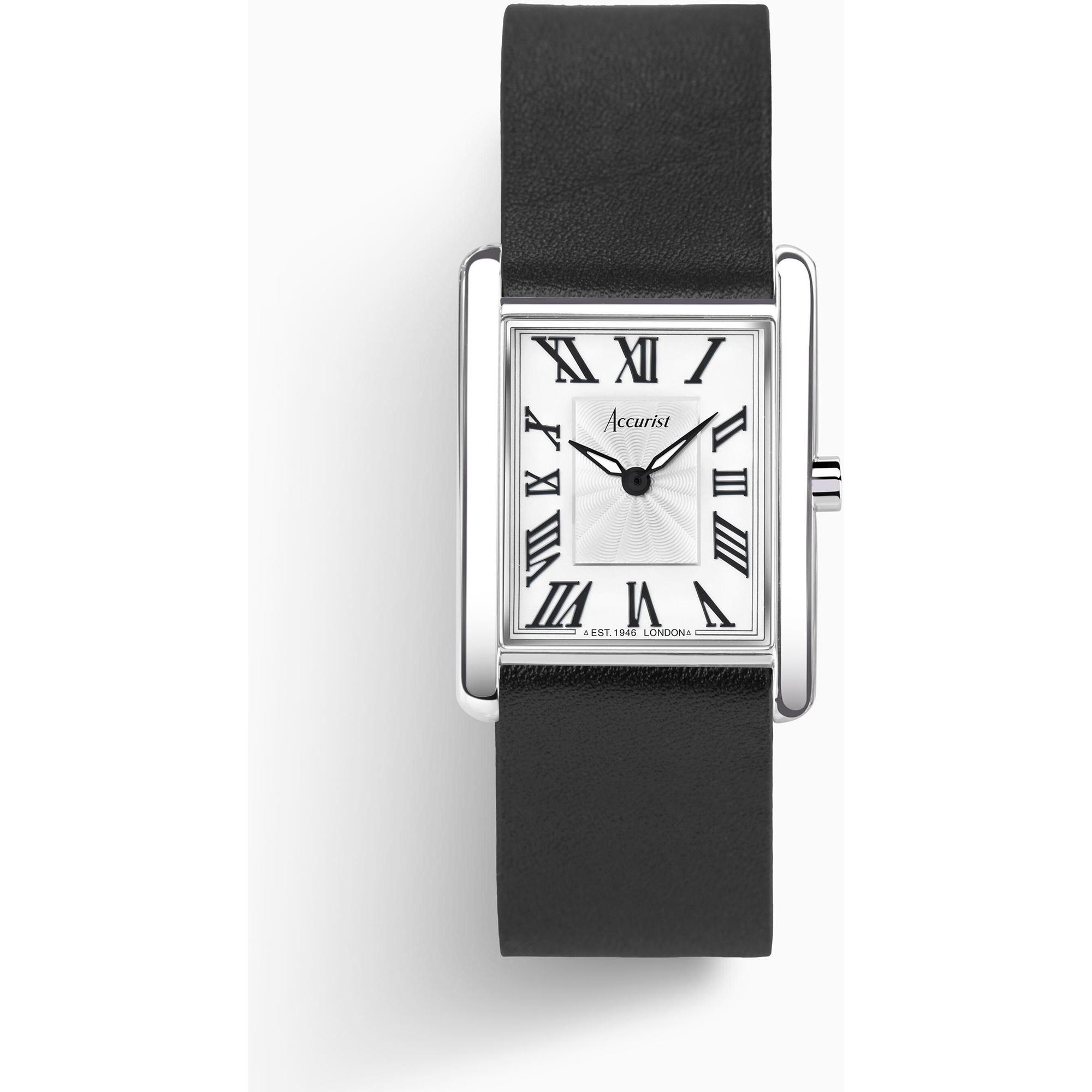 Accurist B71006 Rectangle Rectangle 26mm - White zegarek damski klasyczny szafirowe - miniatura 3