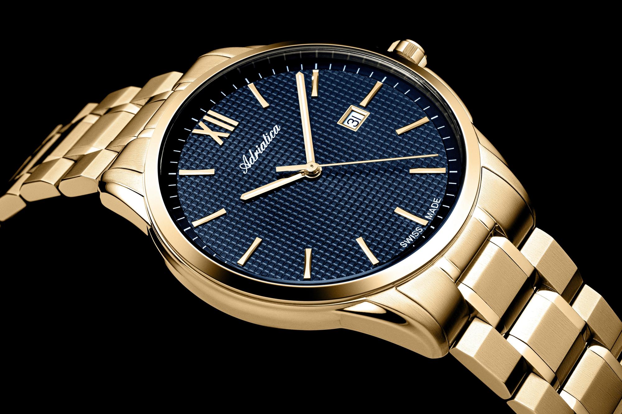 Adriatica A12901165Q Classic Bransoleta klasyczny zegarek złoty - miniatura 9