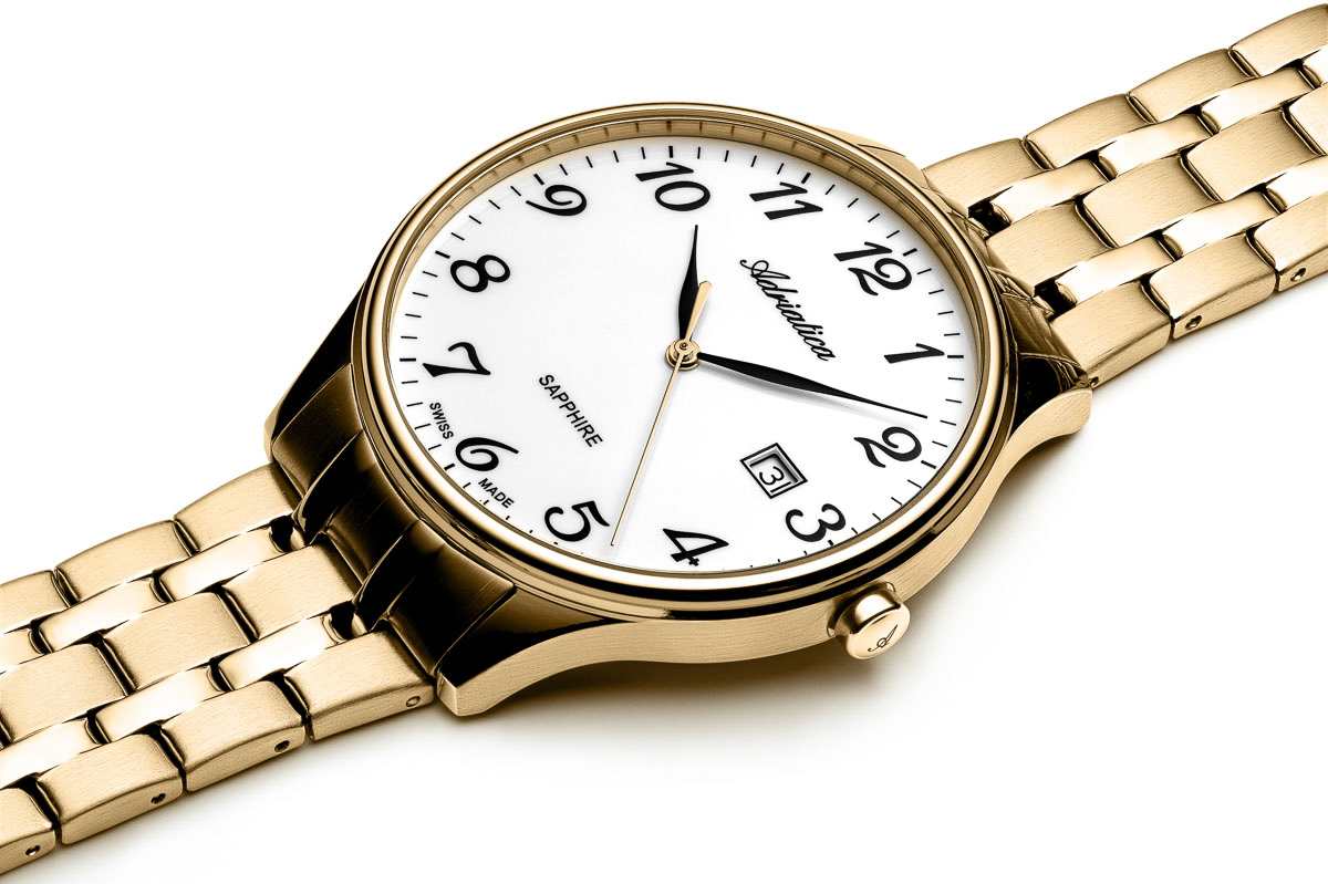 Adriatica A13001123Q Stainless Steel 41mm Męskie klasyczny zegarek złoty - miniatura 5