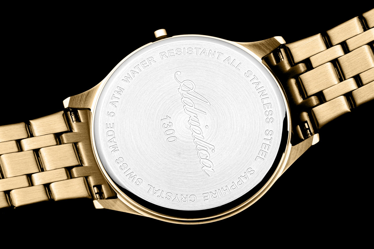 Adriatica A13001123Q Stainless Steel 41mm Męskie klasyczny zegarek złoty - miniatura 9