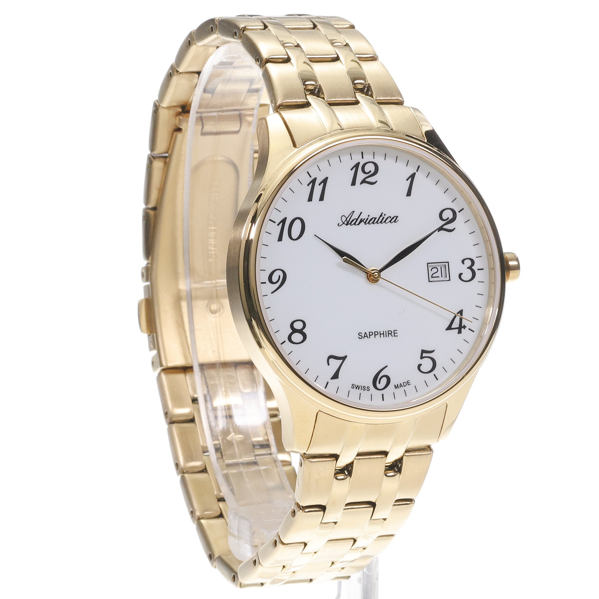 Adriatica A13001123Q Stainless Steel 41mm Męskie klasyczny zegarek złoty - miniatura 3