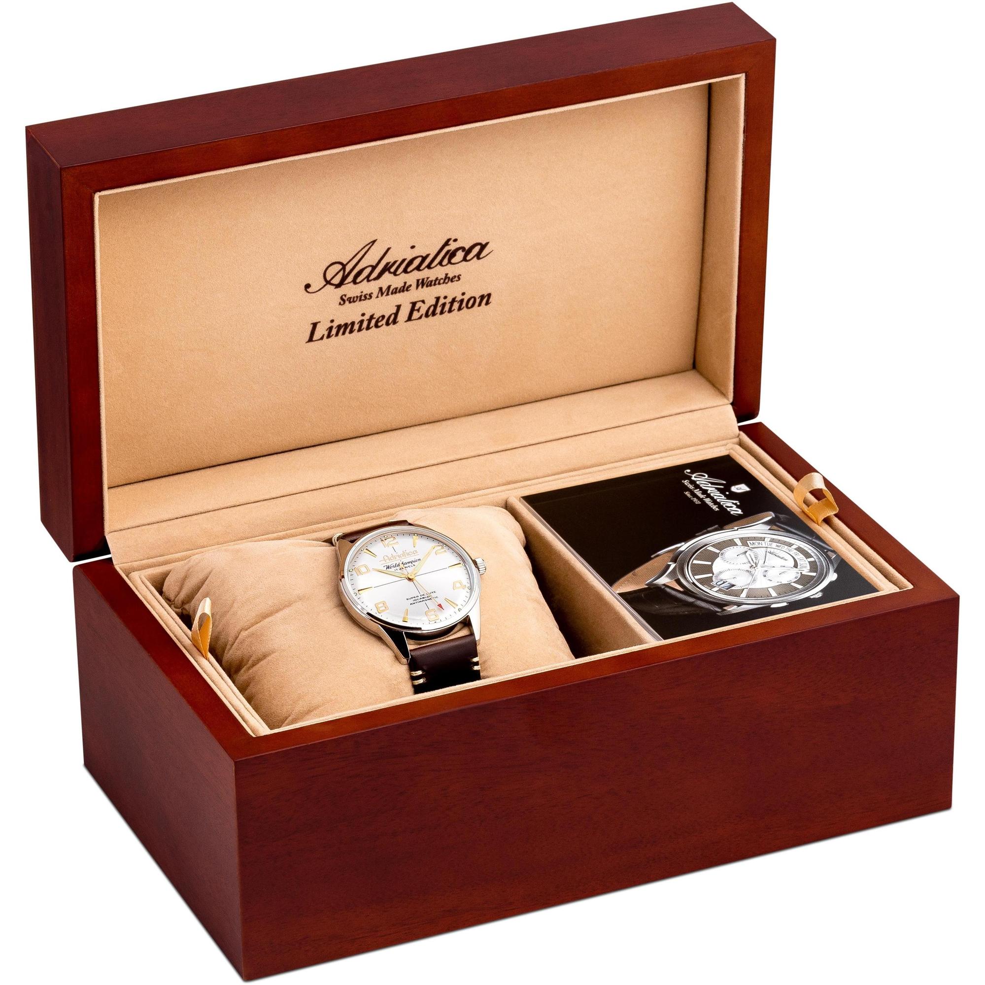 Adriatica A19645253MLE Pasek Worldchampion Limited Edition zegarek męski klasyczny szafirowe