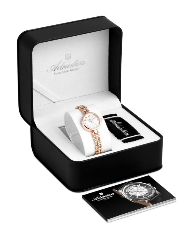 Adriatica A34749123Q zegarek różowe złoto elegancki Bransoleta bransoleta