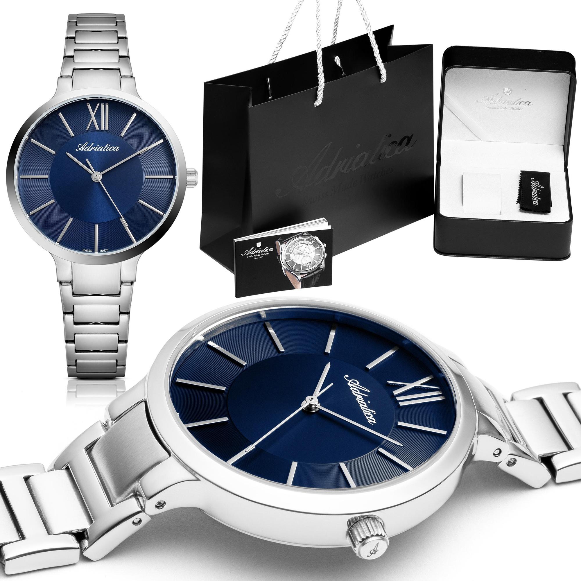 Adriatica A35715165Q Classic Bransoleta klasyczny zegarek srebrny